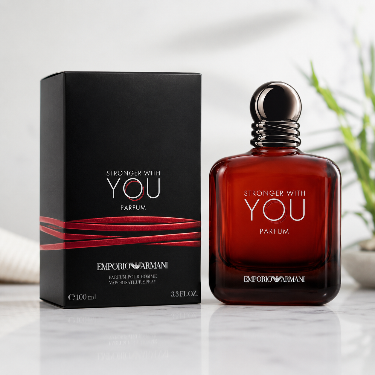 Stronger With You Parfum by Giorgio Armani for Men 3.3 oz (100ml) – New In Box