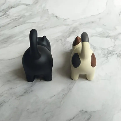 Resin Cat Phone Holder for Home and Office Decor