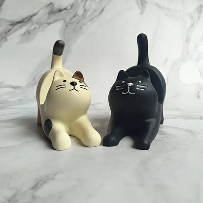 Resin Cat Phone Holder for Home and Office Decor