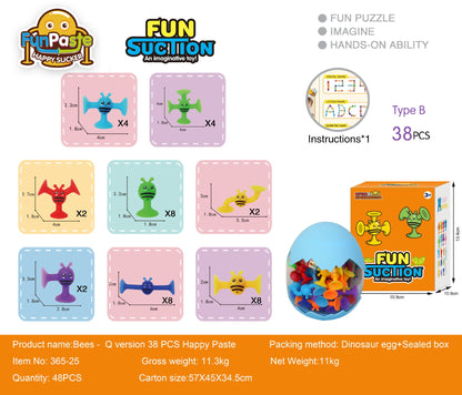Bees Suction Cups Versatile Building Soft Blocks Toy