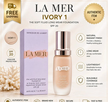 La Mer The Soft Fluid Long Wear Foundation SPF 20 30ml (1 oz) | Luxury Foundation | New Sealed