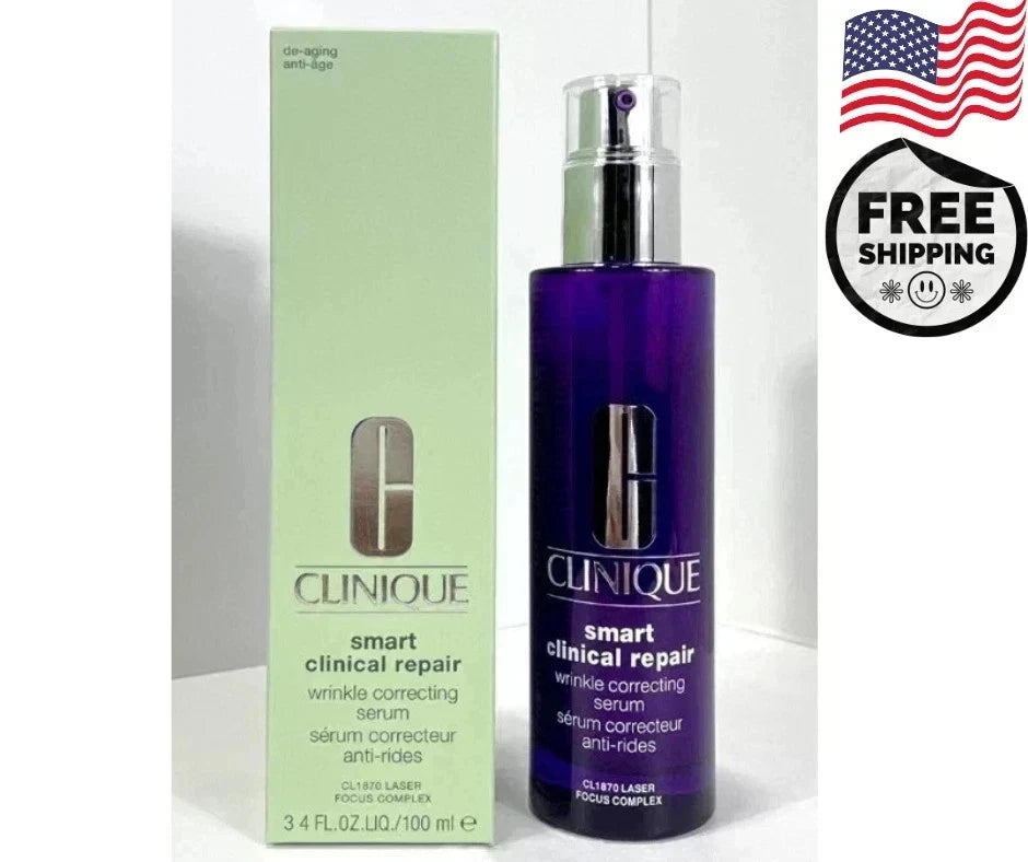 Clinique Smart Clinical Repair Wrinkle Correcting Serum 100ml (3.4 oz) | Anti-Aging Face Serum | New