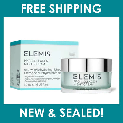 ELEMIS Pro-Collagen Night Cream 50ml (1.6 fl oz) – Anti-Wrinkle Moisturizer for All Skin Types