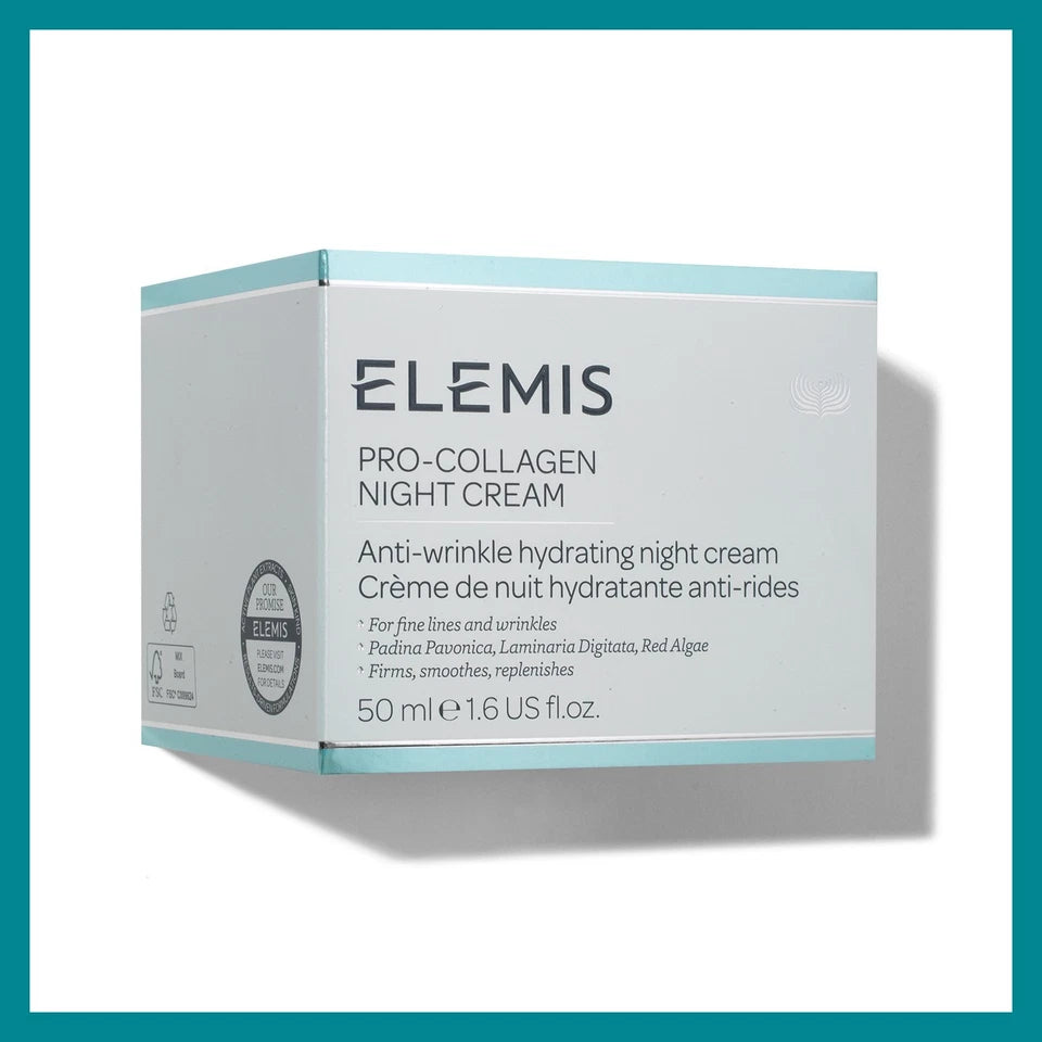 ELEMIS Pro-Collagen Night Cream 50ml (1.6 fl oz) – Anti-Wrinkle Moisturizer for All Skin Types