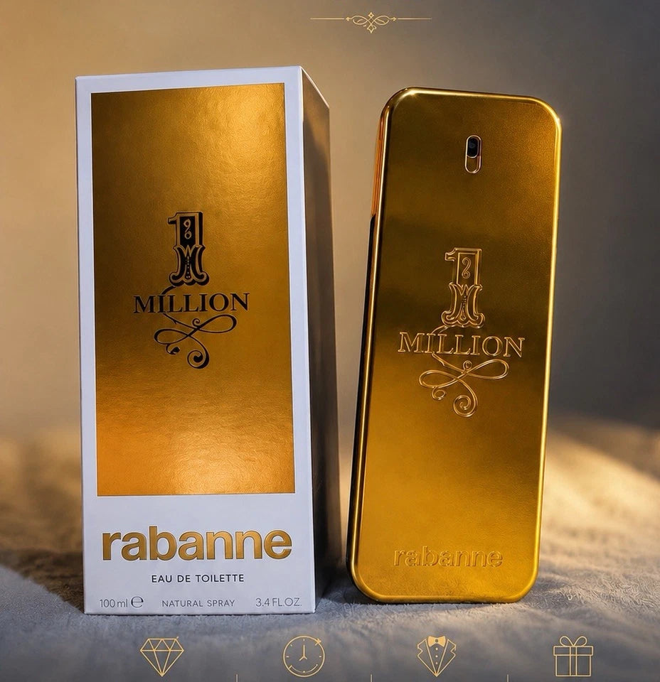 Rabanne One Million Eau de Toilette Spray 100ml (3.4 fl oz) for Men – Warm, Seductive & Long Lasting