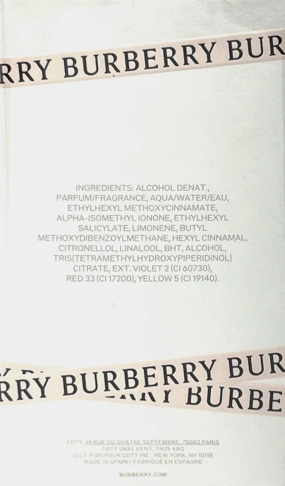 BURBERRY Her Eau de Parfum Spray 3.3 oz / 100ml for Women – Authentic Brand New Sealed Box