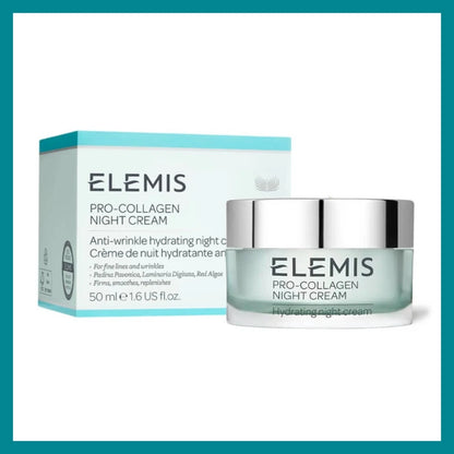 ELEMIS Pro-Collagen Night Cream 50ml (1.6 fl oz) – Anti-Wrinkle Moisturizer for All Skin Types