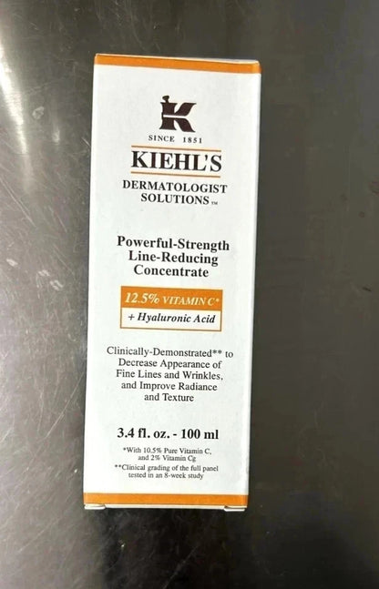 Kiehl's Powerful-Strength Line-Reducing Concentrate 3.4 oz (100ml) – Vitamin C & Hyaluronic Acid