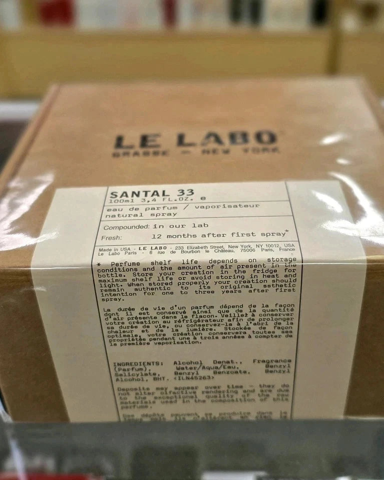 Le Labo SANTAL 33 Eau de Parfum 100ml (3.4 oz) | Unisex Luxury Fragrance | New Authentic